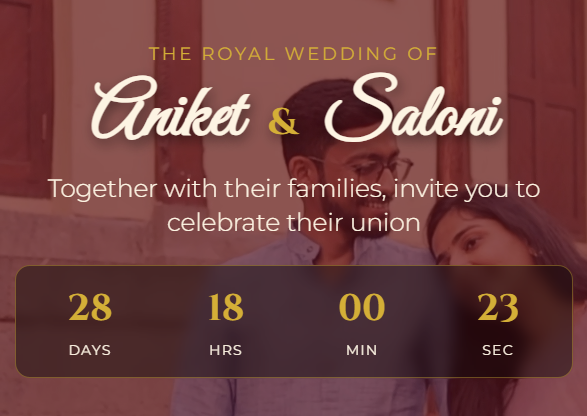 Aniket & Saloni Wedding Invitation